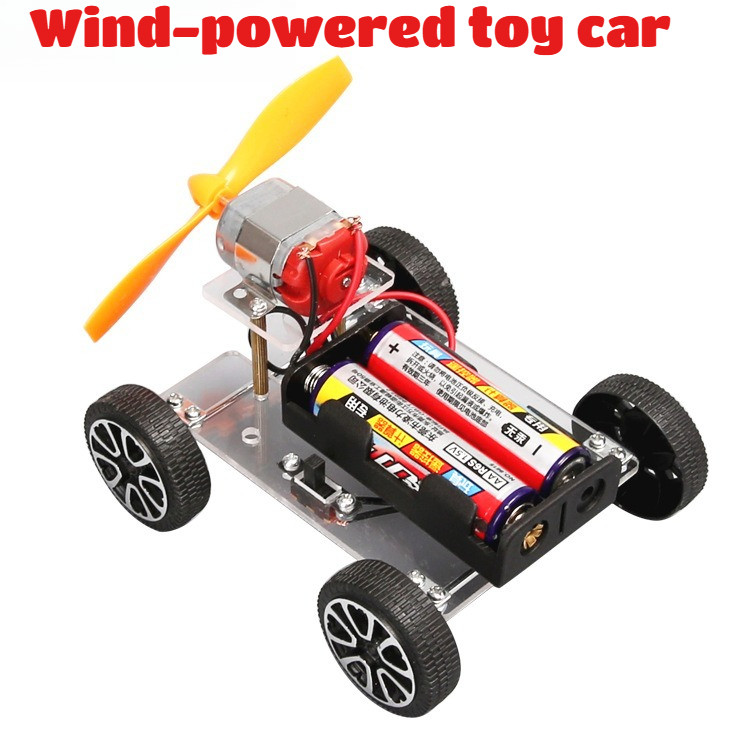Educação Científica , Turbina Eólica , Veículo Elétrico Eólico , Mini , Kit DIY De Materiais Para Veículos , Artesanato