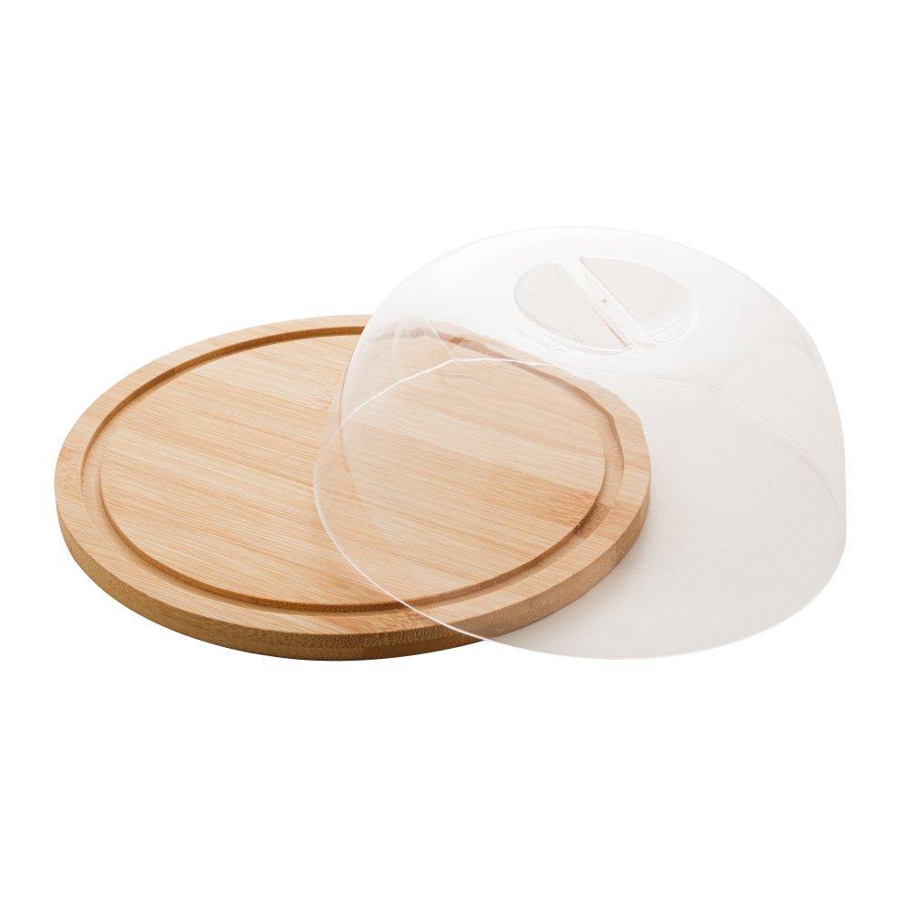 Prato para Queijo Lyor de Bambu Natural 18,5cm x 18,5cm x 8c
