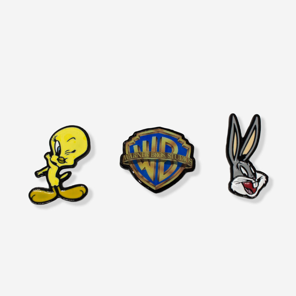 Kit Pins Looney Tunes e Logo em Oferta na Shopee