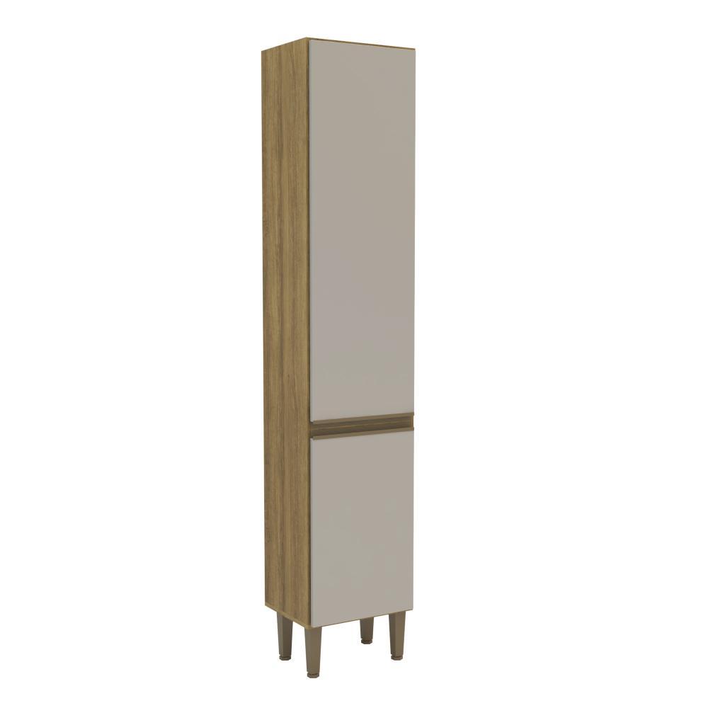 Armário Paneleiro Cozinha Simples Multiuso 2 Portas Margarida 40cm Cor Mel/Arenas - Mademóvel