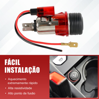 Acendedor tomada de carro 12v Veicular Universal Tomada Automotivo NOVO em Oferta na Shopee