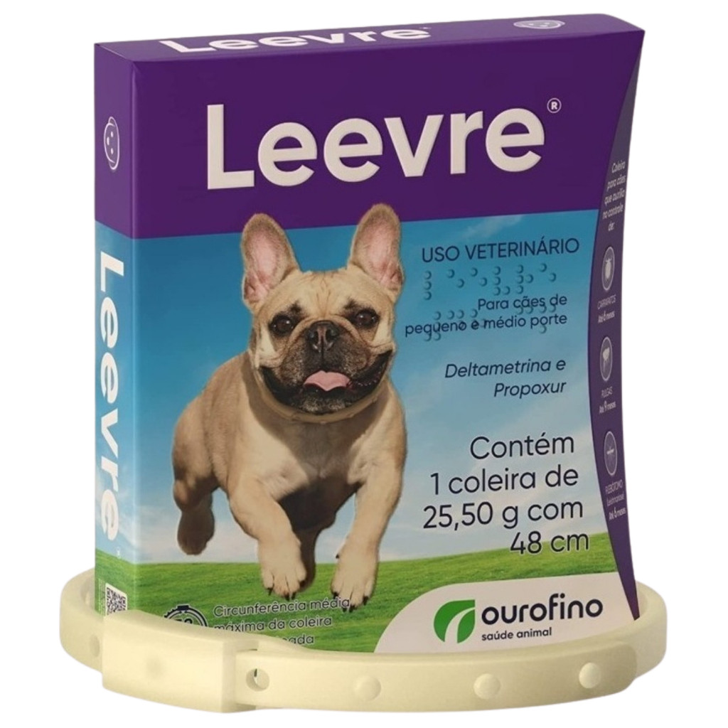 Coleira Leevre Repelente Pulgas e Carrapatos 48 cm - Pequenos e Médios em Oferta na Shopee
