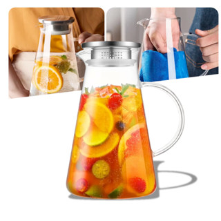 Jarra De Vidro Borossilicato Com Tampa De Inox 1,5 Litros em Oferta na Shopee