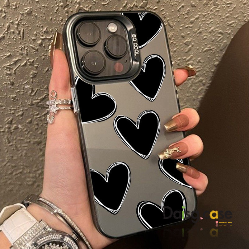 Anti-impacto silicone Capinha capa Fosco Simple Love para IPhone XR 11 12 13 14 15 16 17 PRO MAX 14 15 16 PLUS em Oferta na Shopee