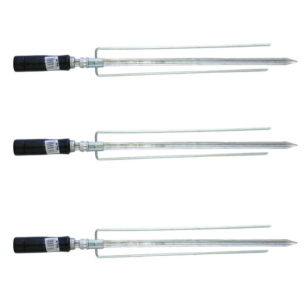 Espeto Triplo Churrasqueira Giratória Arke Inox Vitta 3 unid