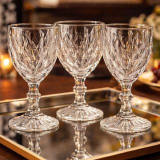 Jogo de Taça Diamante Copo Vidro Transparente Taças Abacaxi Gourmet Bico De Jaca 330ml em Oferta na Shopee