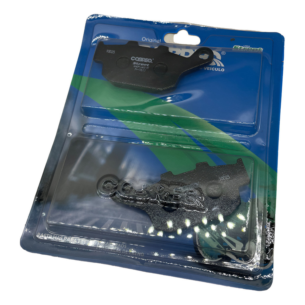 PASTILHA FREIO TRASEIRO COBREQ ( N-1617 ) CB300 / CBR250 R ( SEM ABS ) / CB500 2014..
