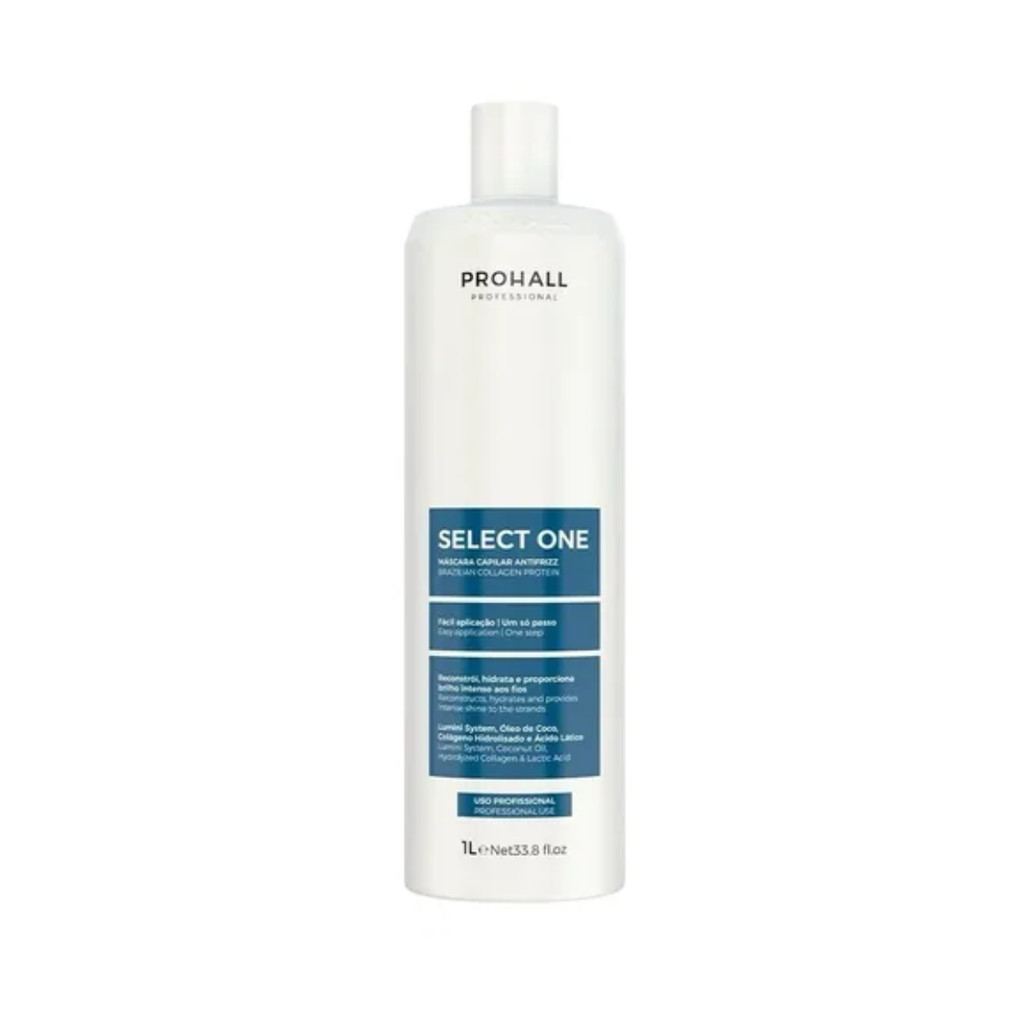 Máscara Capilar Antifrizz Select One Um Só Passo 1L - Prohall em Oferta na Shopee