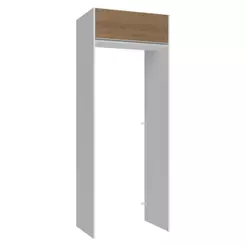 Porta-Geladeira 83 cm 1 Porta Basculante Branco/Rustic Glamy Madesa