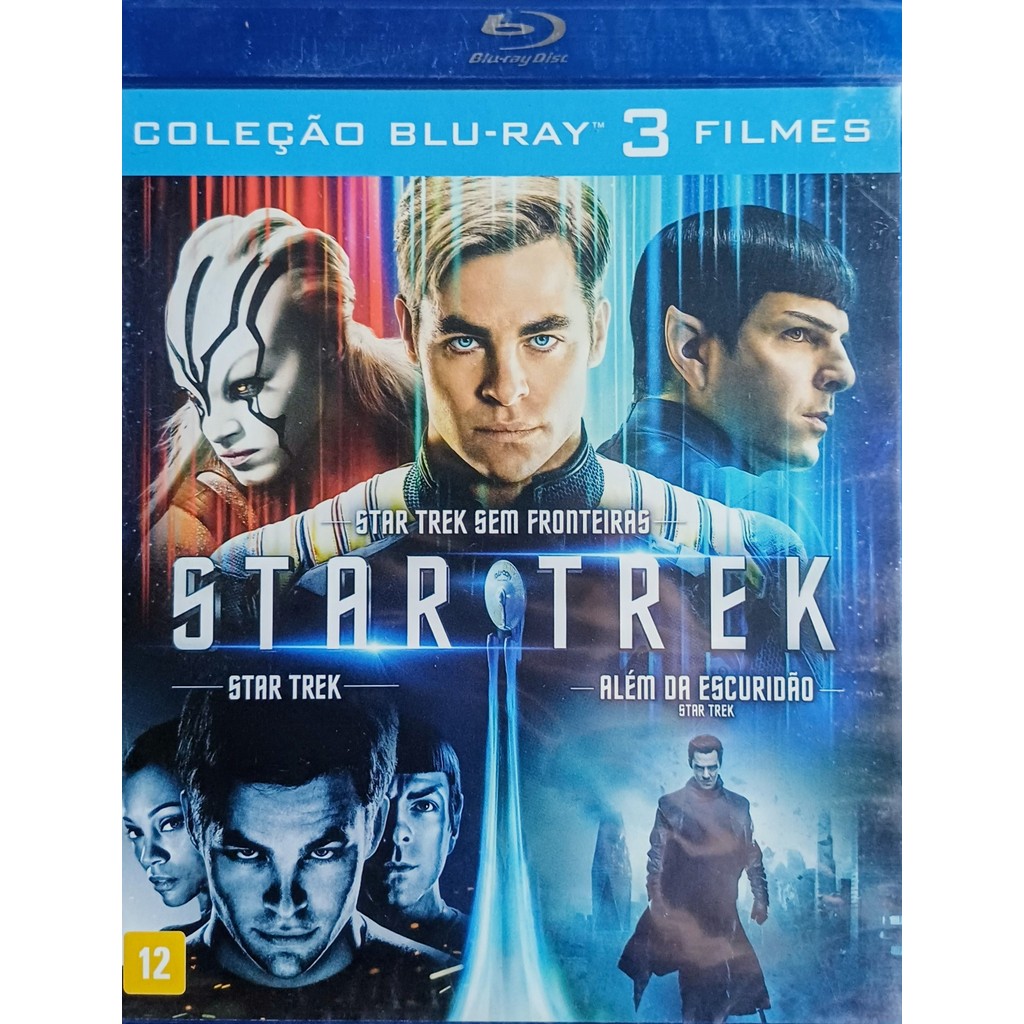 Blu-Ray Box Star Trek (Coleção 3 Filmes - Ação, Sci-Fi - Trilogia) Lacrado de Fábrica