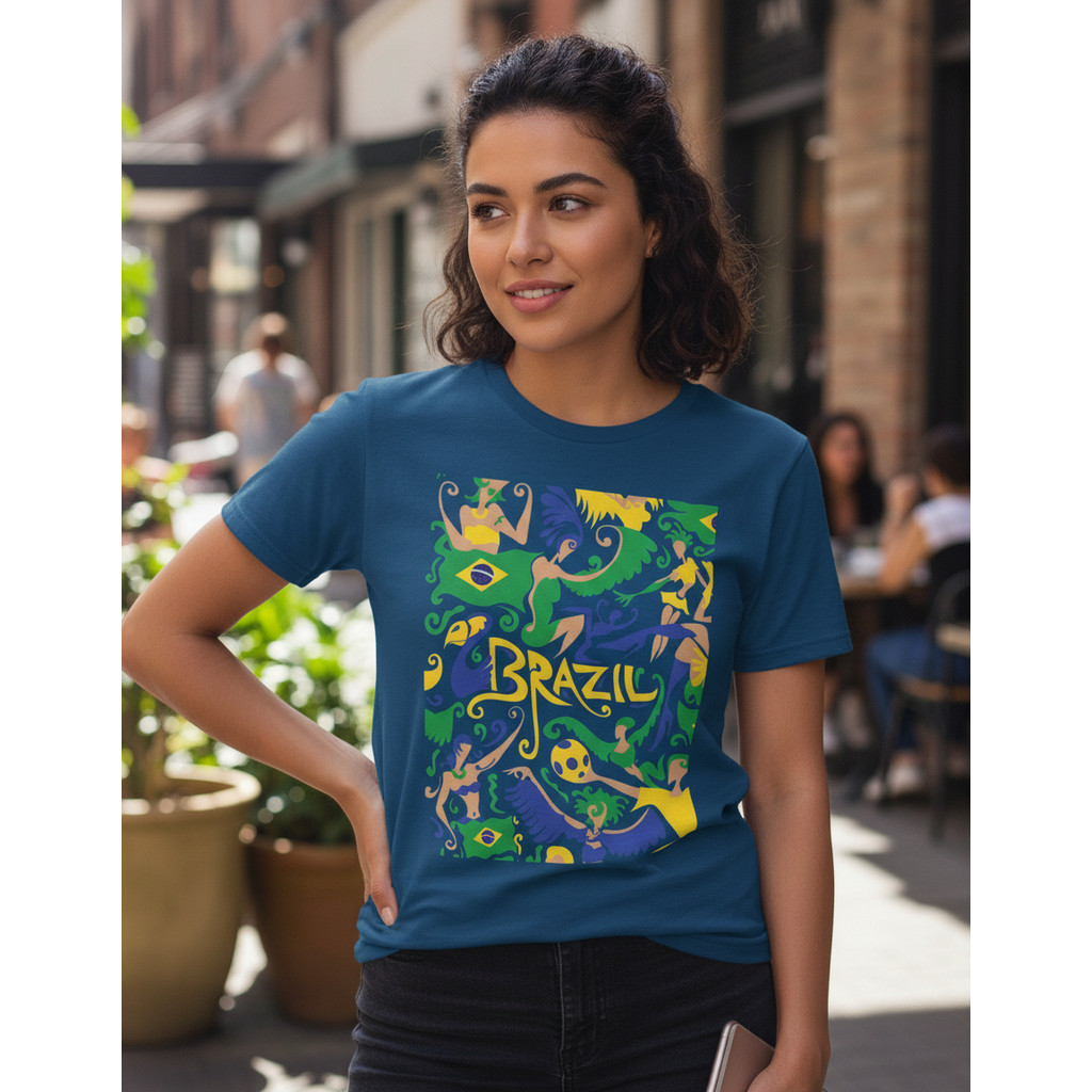 Camiseta Do Brasil Copa Hexa Estampada Futebol Torcedor 2026