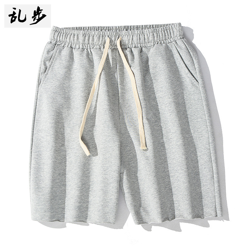 Shorts curtos masculinos verão esportes basquete calças médias soltas calças cortadas de perna larga tamanho grande calç