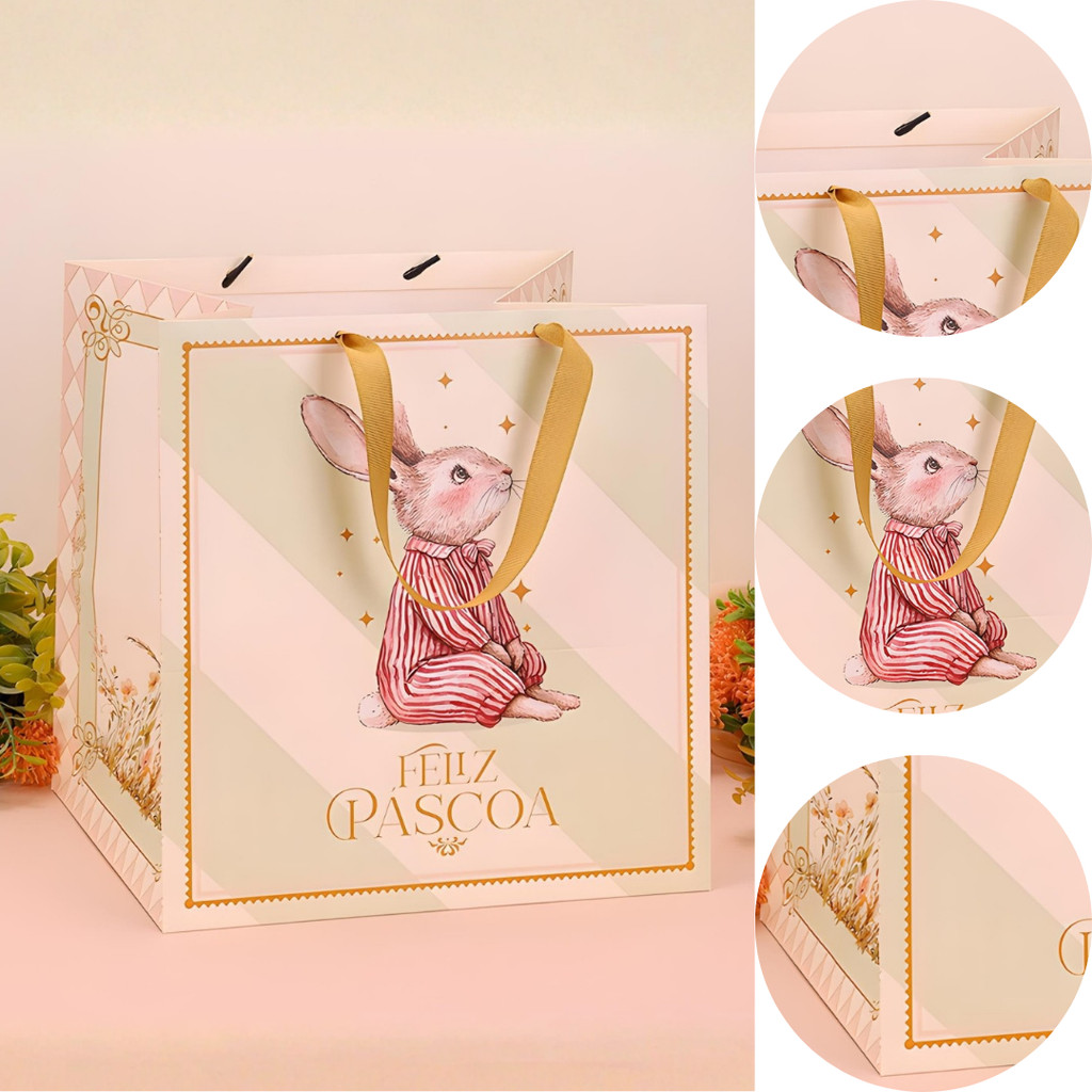 10 SACOLA PÁSCOA GRANDE 27X23X26CM RECORDAR 5461 ( PASCOA JANGO 2026 )