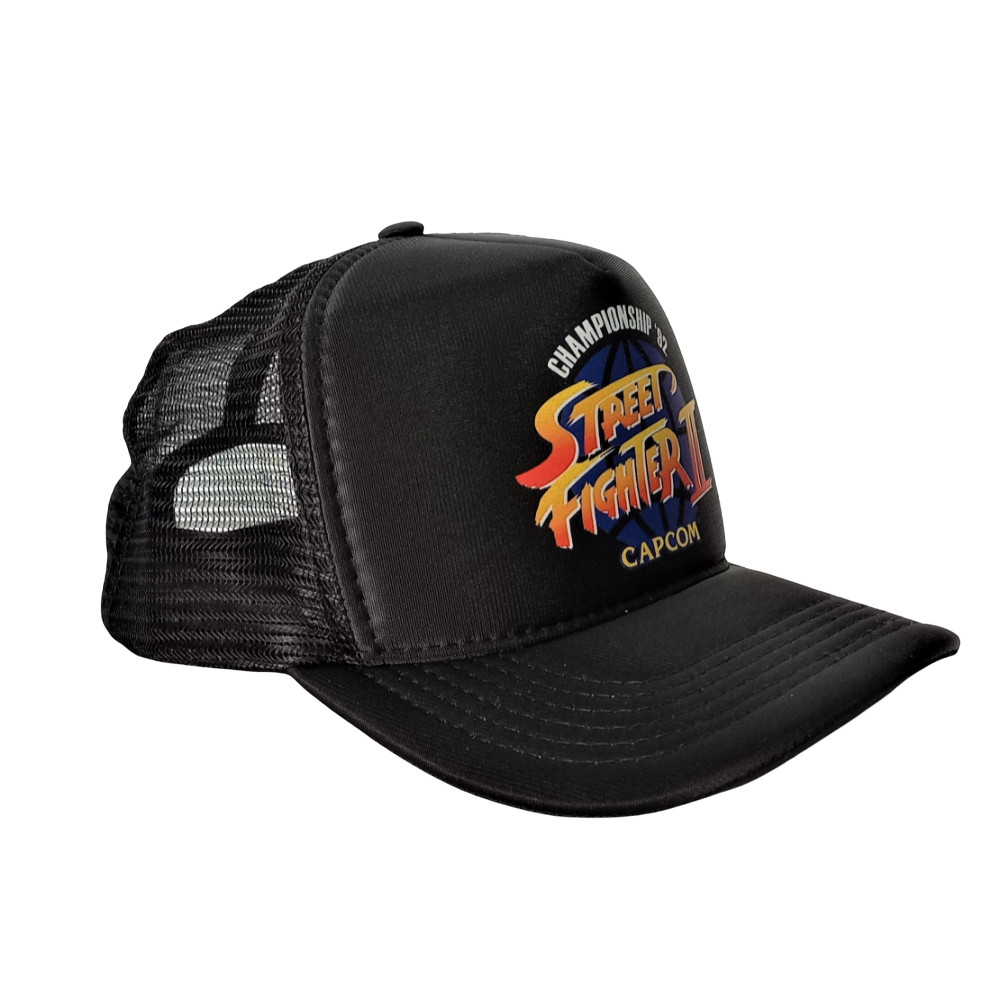 Boné Aba Curva Trucker Game Vintage Street Figthers Black em Oferta na Shopee