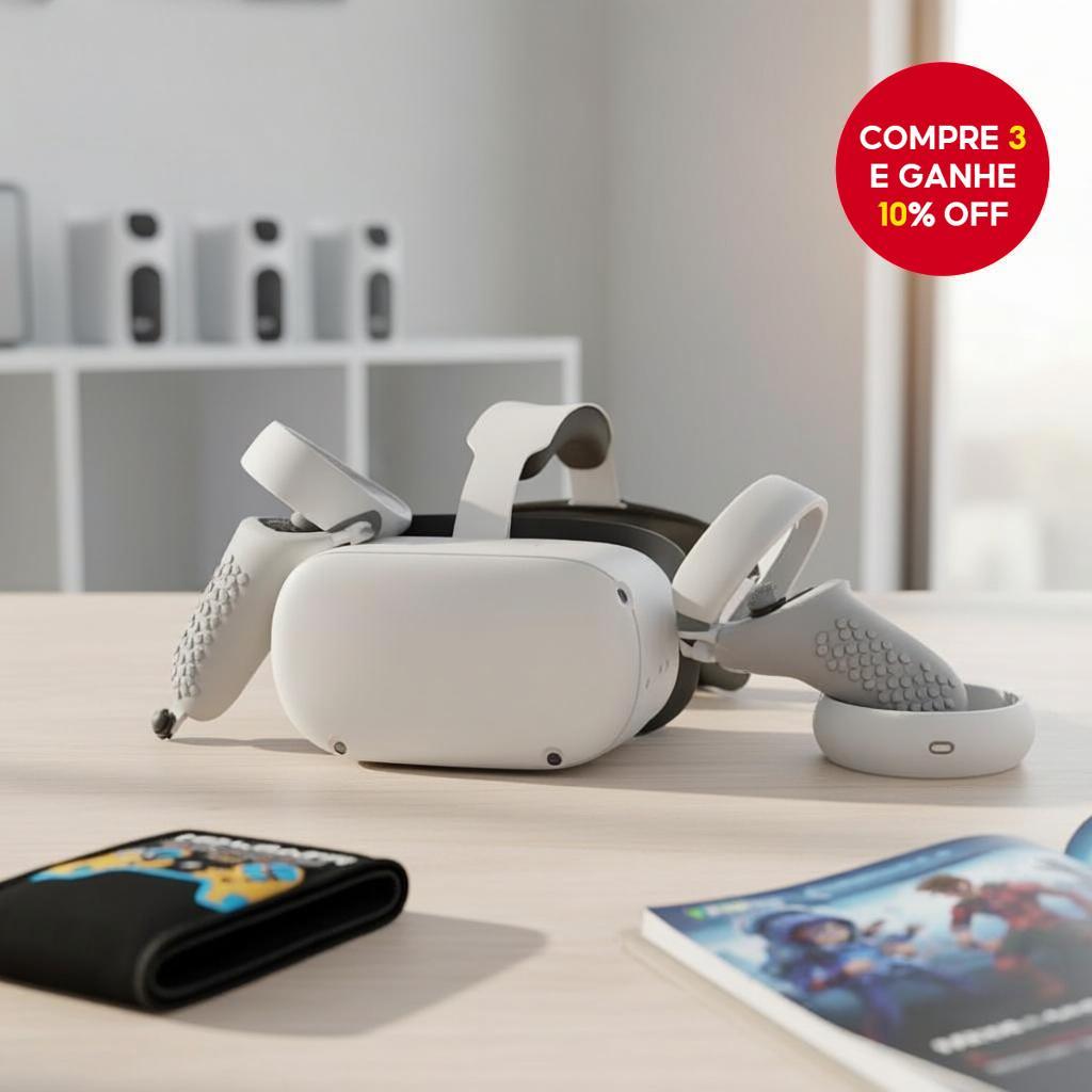  Apertos de controle para Oculus Meta Quest 2 acessórios VR, capas de controle antiderrapantes com protetores de