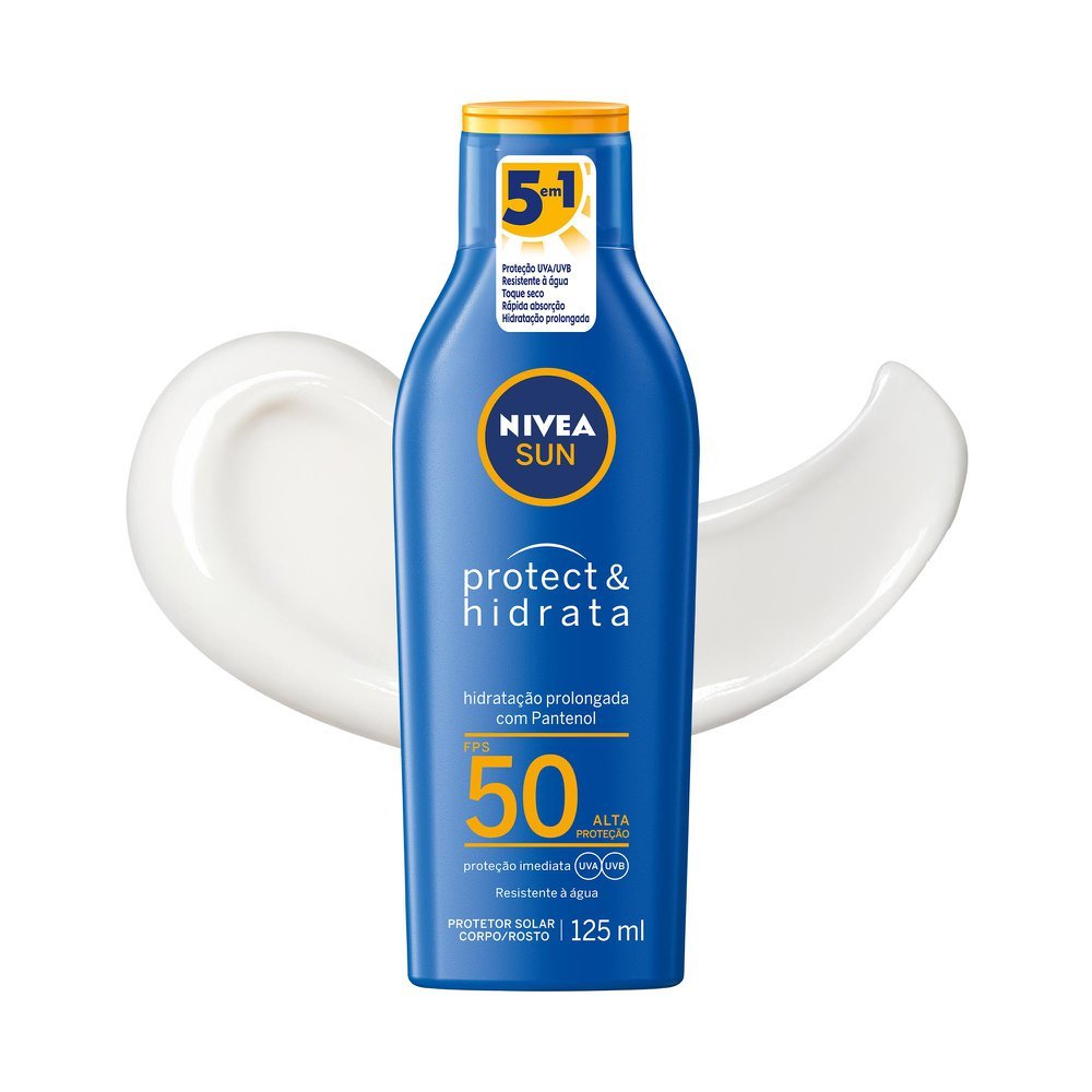 Protetor Solar Nivea Sun Protect & Hidrata FPS 50 Loção 125ml