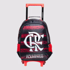 Mochila Xeryus Flamengo CRF 16 com Rodas Vermelha e Preta