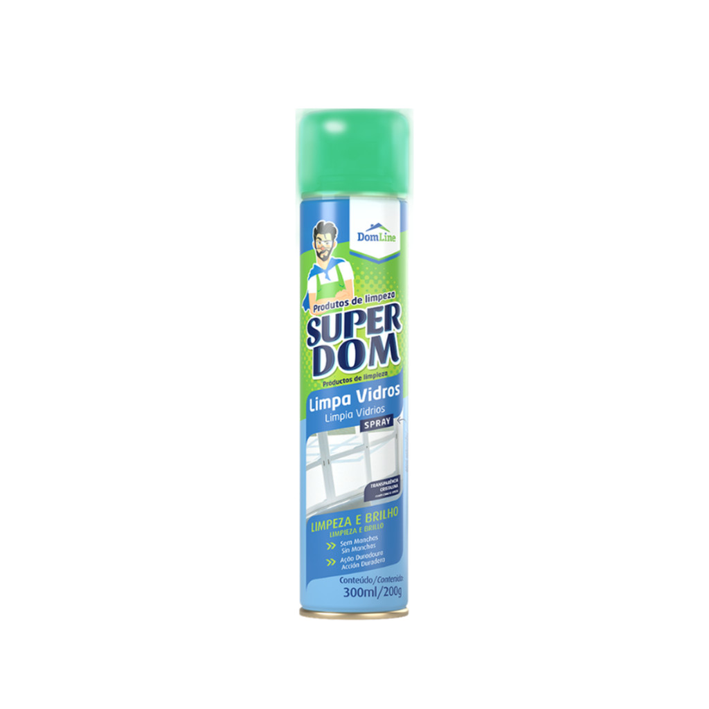 Limpa Vidros Aerossol Super Dom 300ml Dom Line em Oferta na Shopee