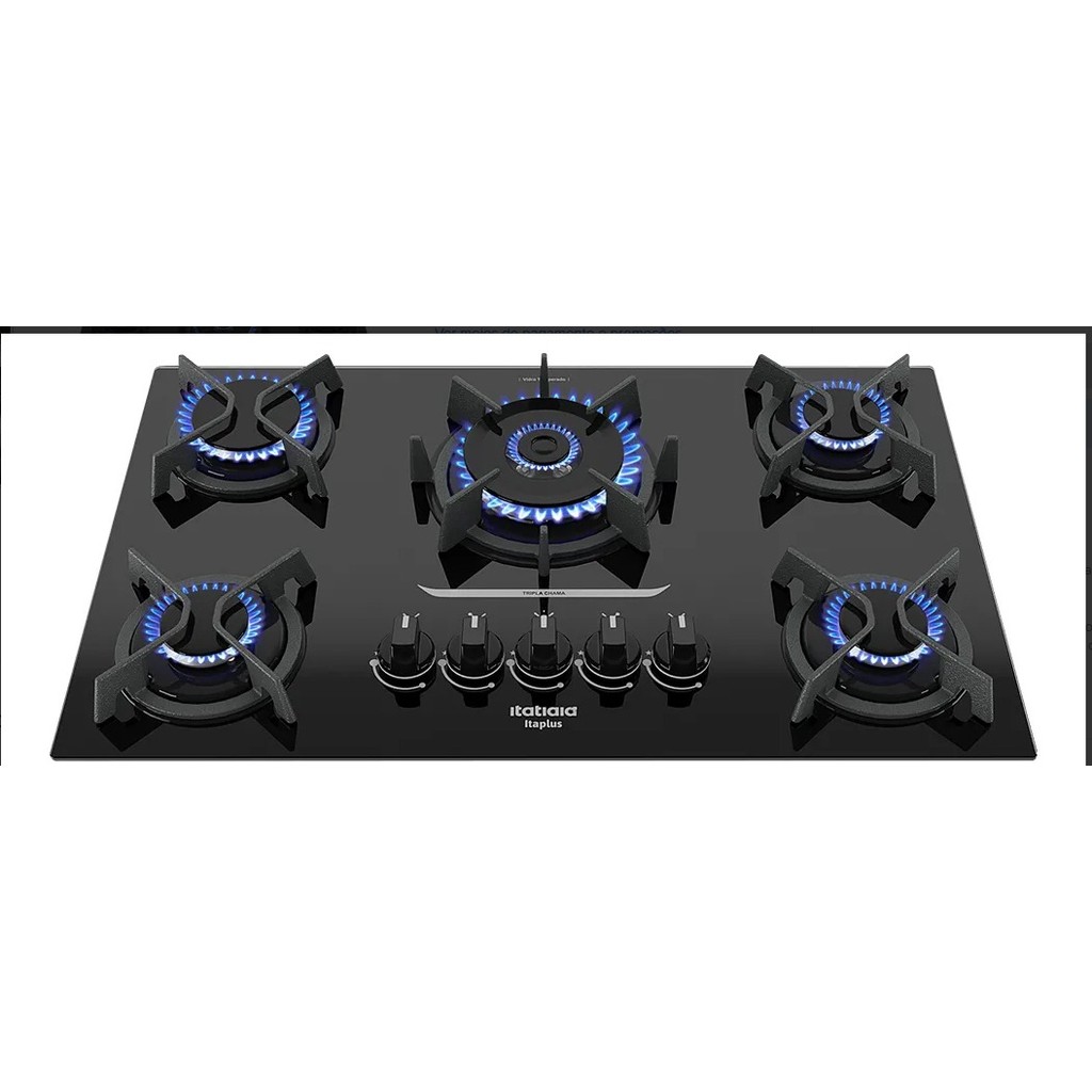 Cooktop 5 Bocas A Gás Itatiaia Itaplus Preto Bivolt