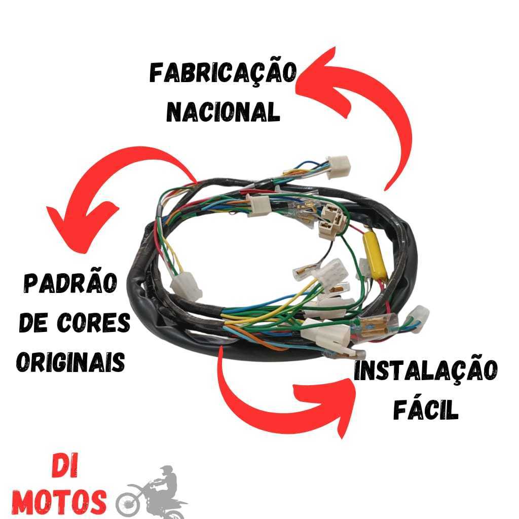 Chicote Fiação Elétrica CG 125 ano 83/84/85/86  Ignitec Novo Modelo Original