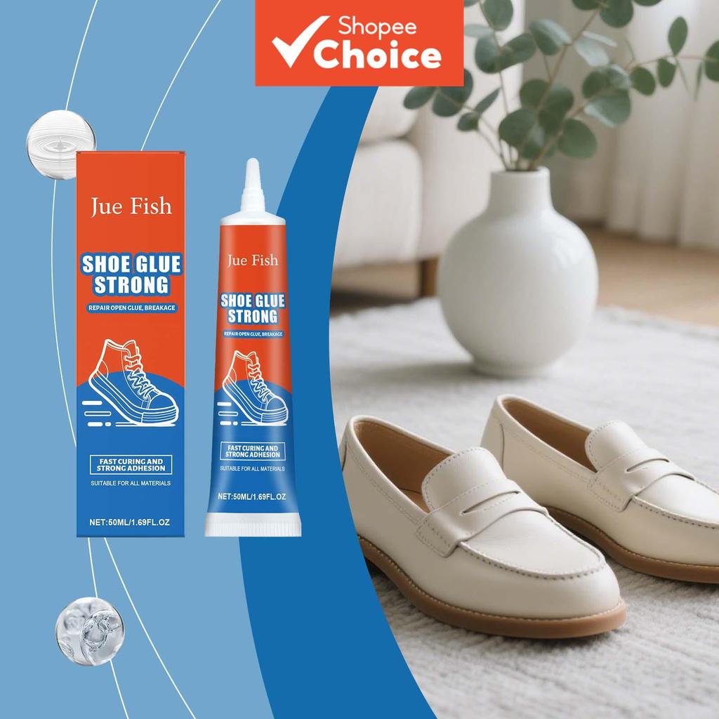 Cola de Sapato de Peixes Jue - Reparação Rápida, Sola de Tênis, Couro, Adesivo Doméstico Multiuso de Forte Fixação