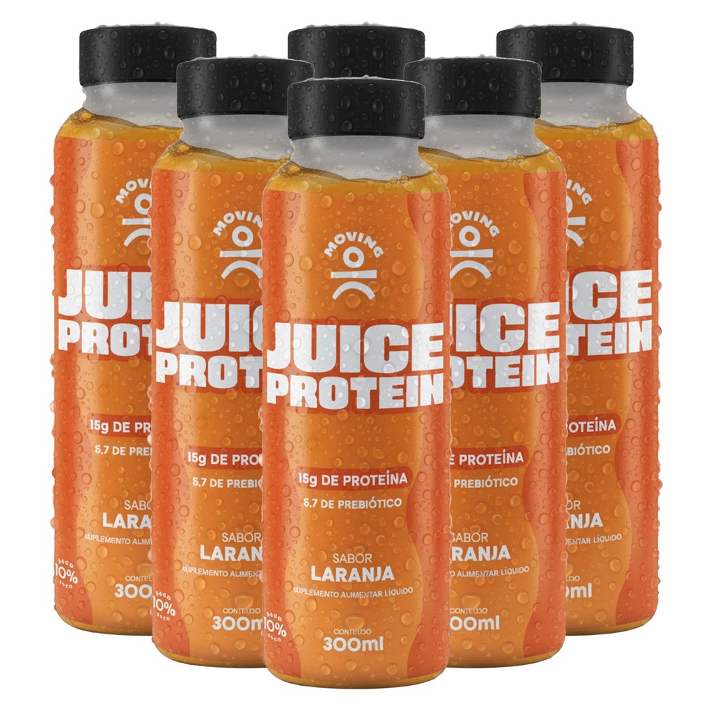 Moving - Juice Protein - 6x300ml - Sabor Laranja em Oferta na Shopee