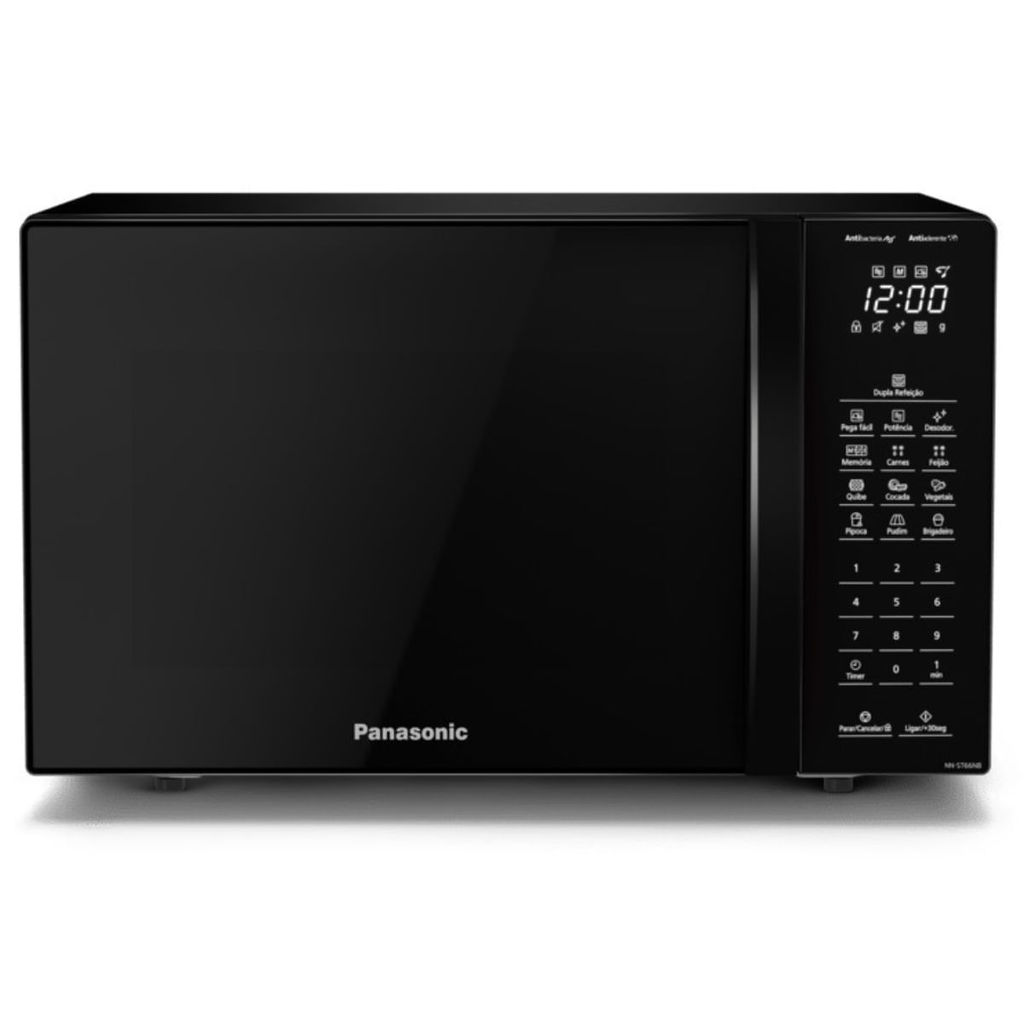 Micro-ondas Panasonic de Bancada 34 Litros Preto 110V NN-ST66NBRUN em Oferta na Shopee