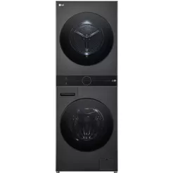 Lavadora e Secadora LG Wash Tower 14Kg Preta Inox 110V WK14BS6
