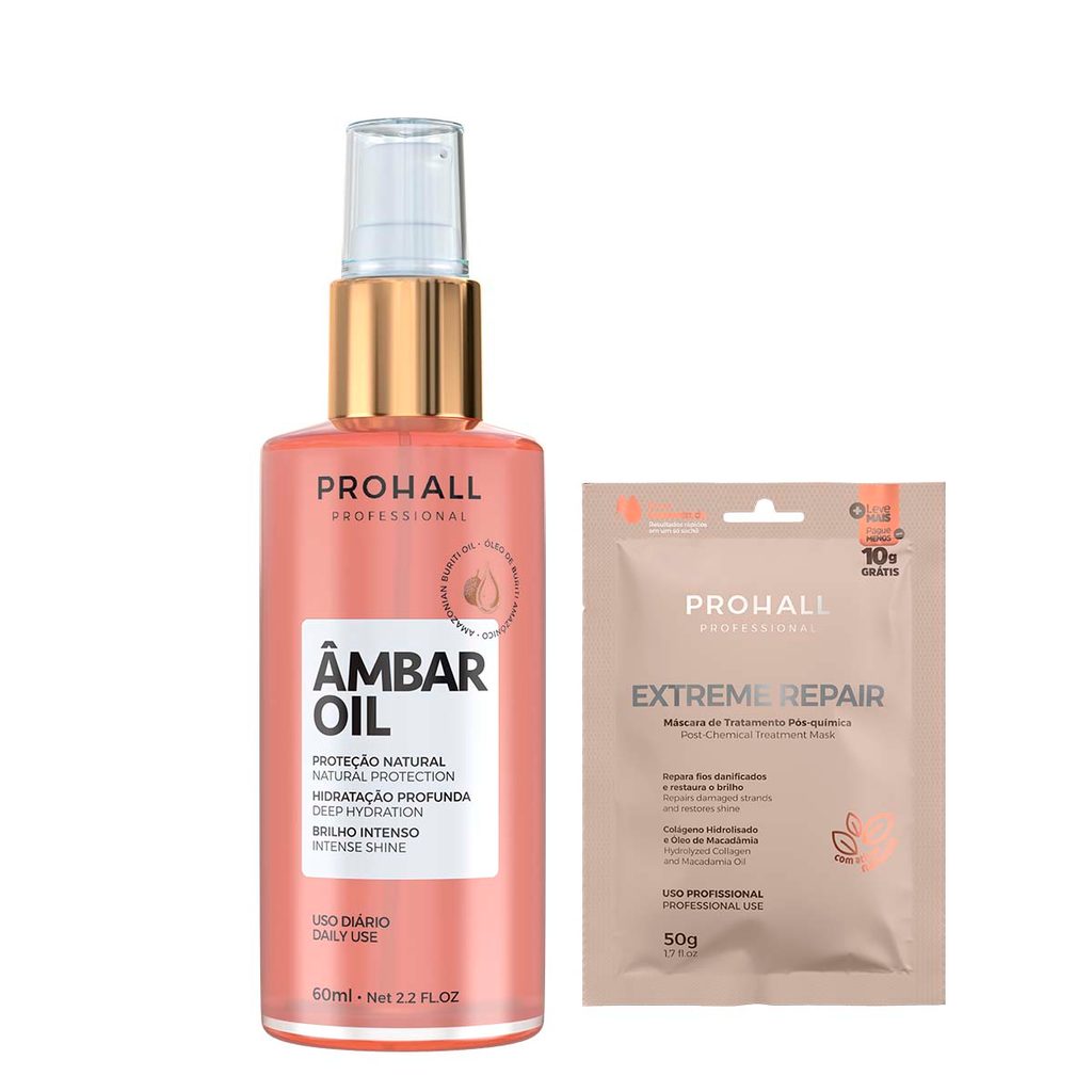 Óleo Finalizador Ambar oil Elixir de proteção 60ml Prohall