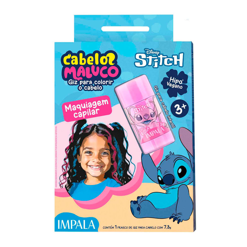 Kit Maquiagem Impala Stitch Disney Giz Cabelo Maluco 3+ Anos 7,3g em Oferta na Shopee