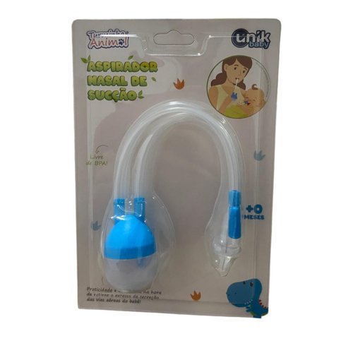 Aspirador Nasal Infantil Sucção Suave Azul Higiene Bebes Saude Facil Uso