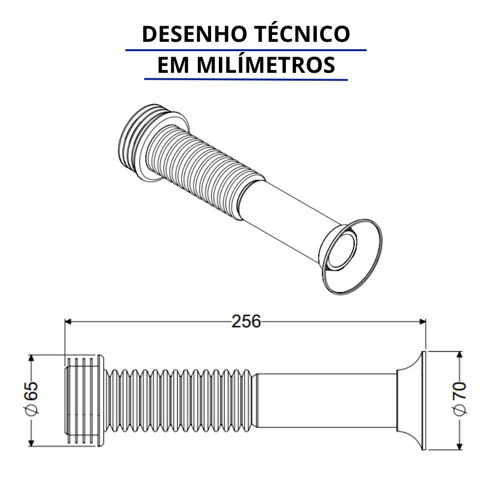 Tubo De Ligacao Flexivel Com Espude - Black Fosco Censi — imagem 2 de 2