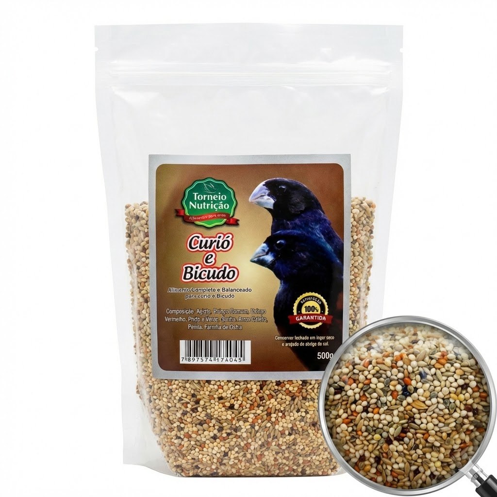 Racao Curio e Bicudo Torneio Nutrição Mistura 500g Canto Potente