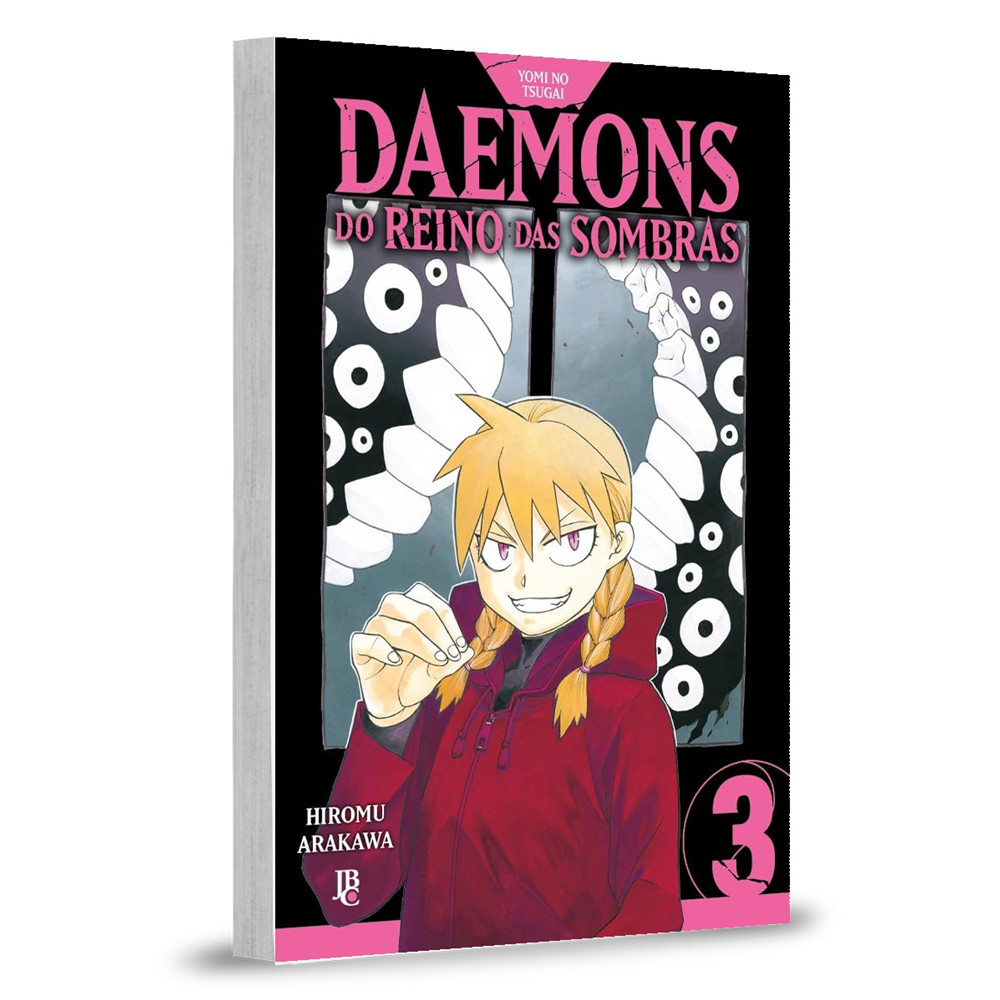Capa do livro Mangá - Yomi no Tsugai - Daemons do Reino das Sombras Vol. 03 - por Hiromu Arakawa - Editora JBC