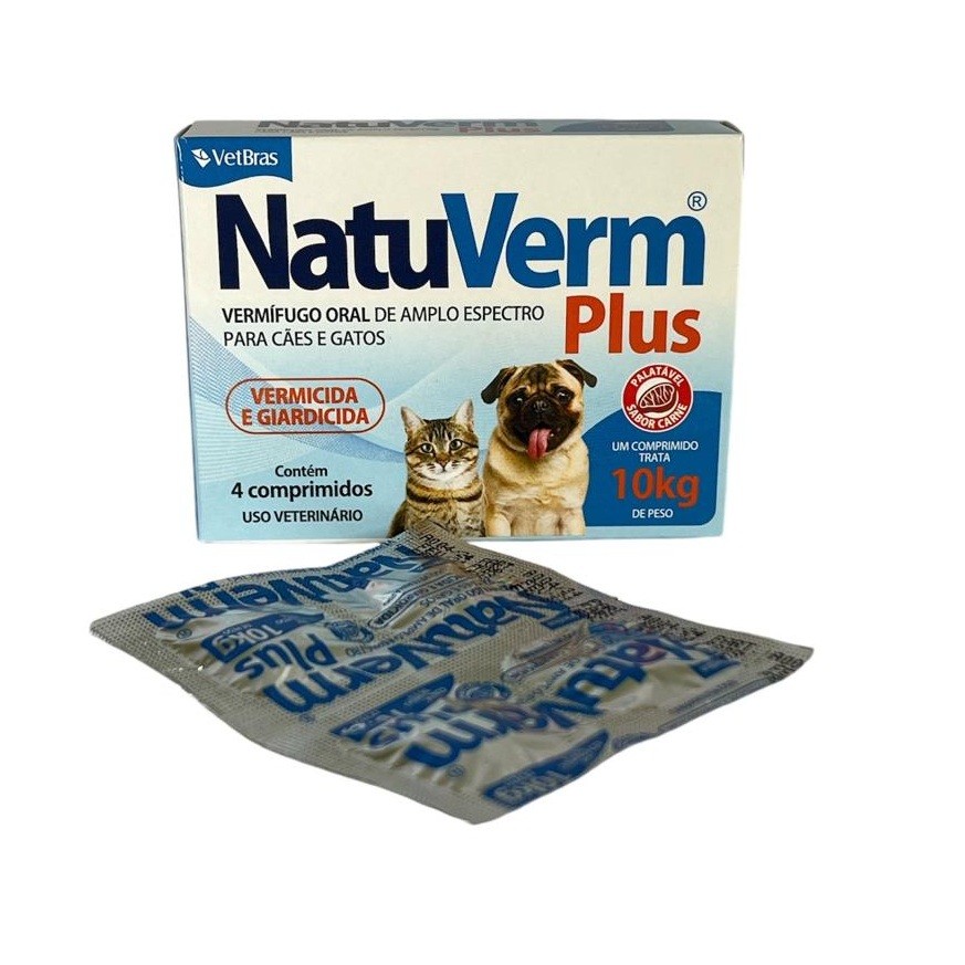 Natu Verm Plus Vermífugo Sabor Carne 660mg - VetBras — imagem 2 de 2
