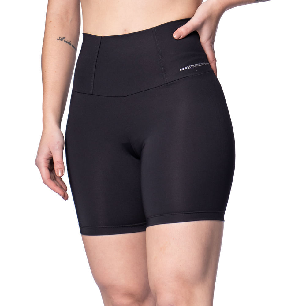 Bermuda de Compressão Feminina Estilo do Corpo Preta em Oferta na Shopee