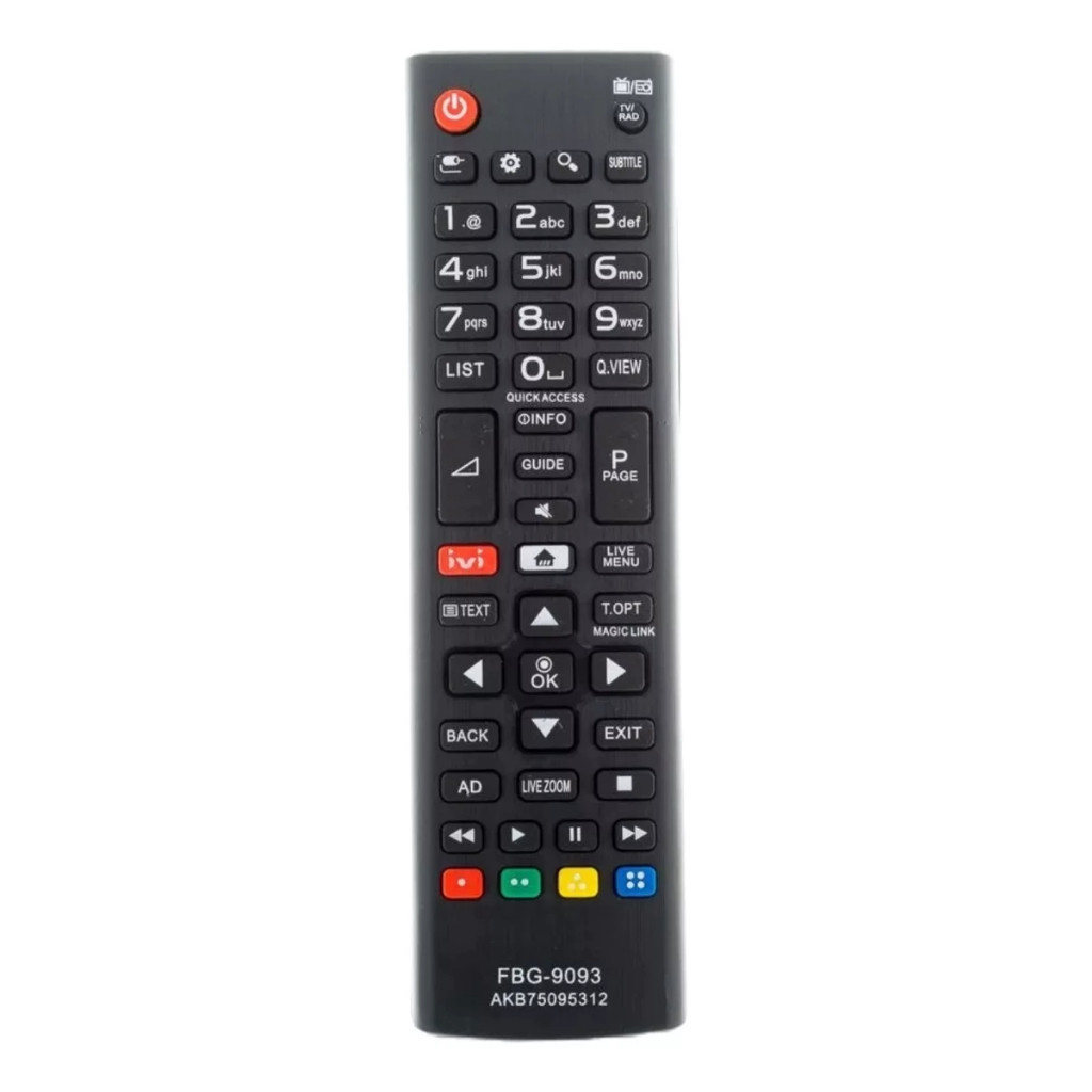 Controle Remoto Para Smart Tv LG Ivi Lcd Led FBG 9093 LHS 9093 AKB75095312