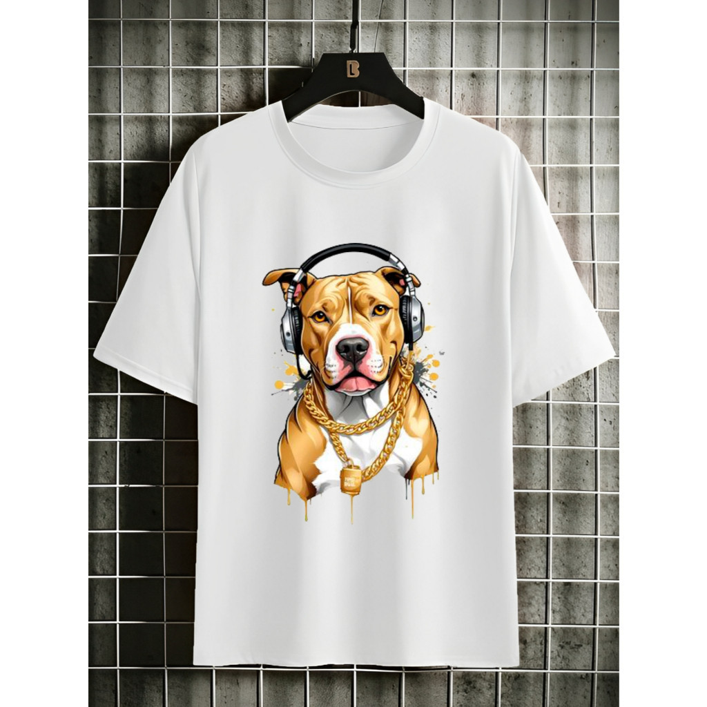 Linda Camiseta T-shirt Atmclass 30.1 Streetwear Pit Bull Cachorro Estampada  Unissex Confortável 100% Algodão Postagem R