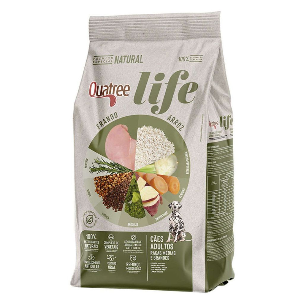 Ração Quatree Life Cães Adultos Raças Médias e Grandes 15kg