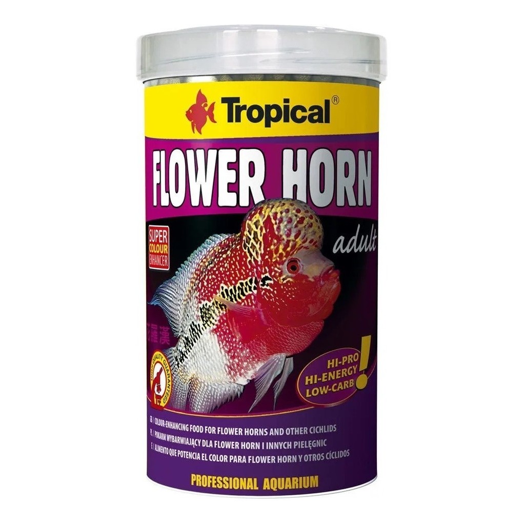 Ração Para Flowerhorn Tropical Flower Horn Adult Pellet 380g