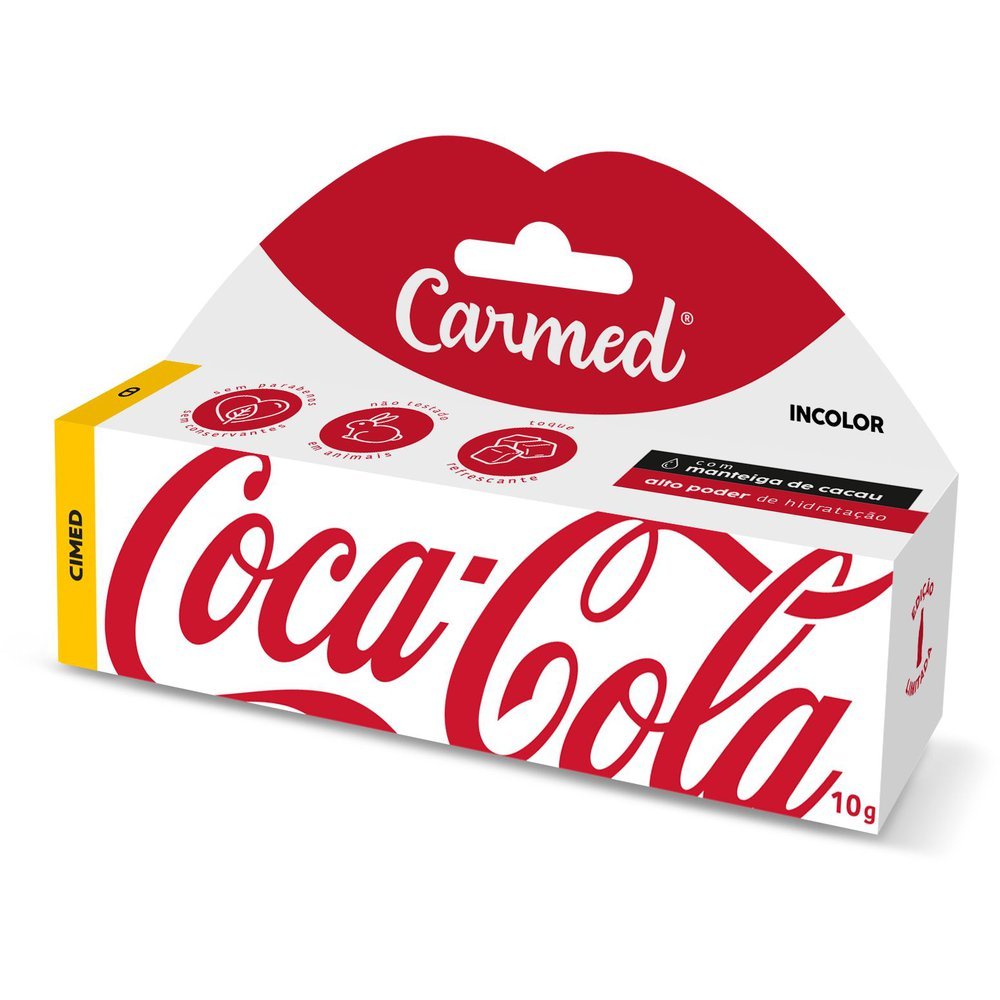 Hidratante Labial Carmed Coca Cola Incolor 10g em Oferta na Shopee