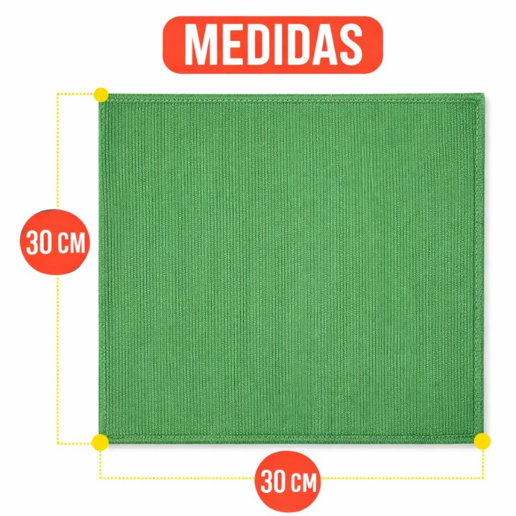 Kit 10 Panos de Limpeza em Microfibra Alta Absorção Multiuso — imagem 2 de 2
