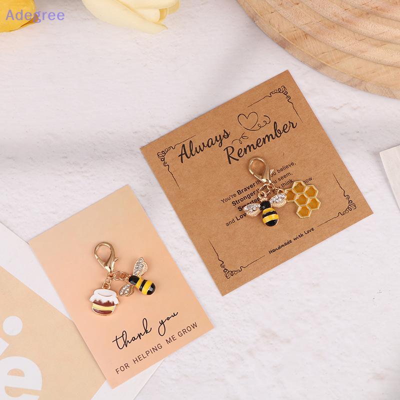 Adegree 1/3 Pçs Bonito Abelha Honeb Honeypot Chaveiros Presentes Para Mulheres Homens Bolsa Acessórios Jóias Novo