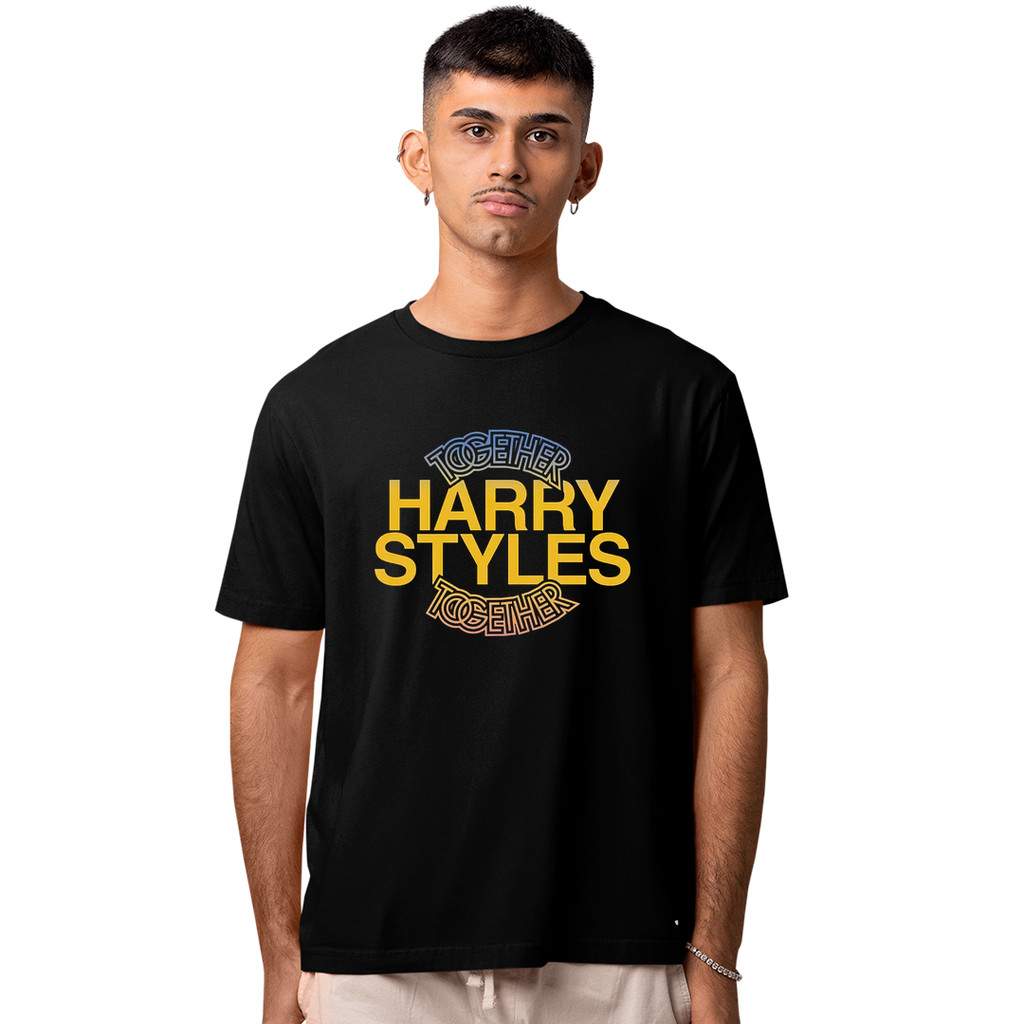 Camiseta Algodão Unissex Harry Kiss All The Time Disco Occasionally Together