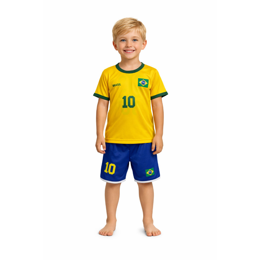 Conjunto I Nº10 nfantil Do Brasil-  Seleção Brasileira –