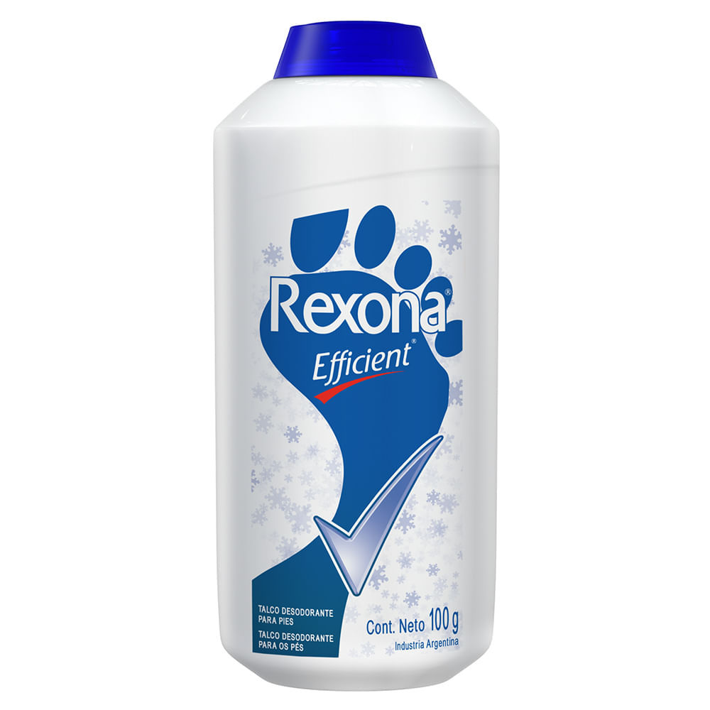 Talco Antitranspirante para Pés Rexona Efficient com 100g em Oferta na Shopee