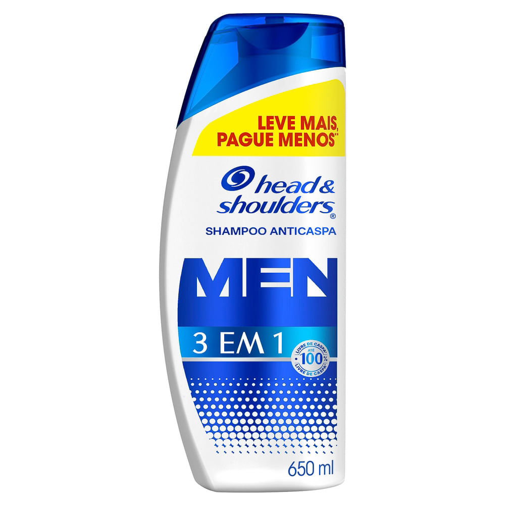 Shampoo Anticaspa Head & Shoulders Men 3 em 1 650ml em Oferta na Shopee