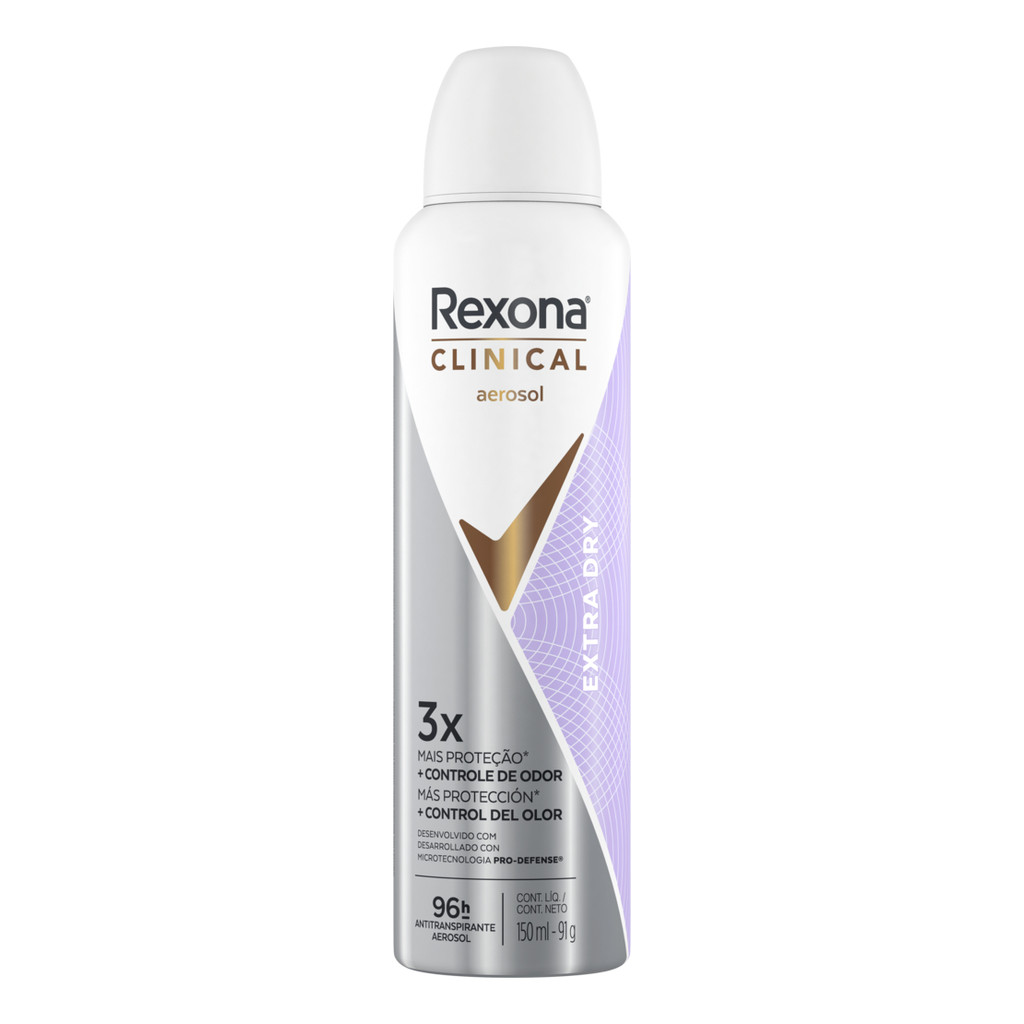 Rexona Clinical Antitranspirante Aerossol Extra Dry 150ml