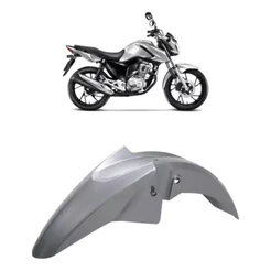 Paralama Dianteiro Compatível Titan Fan 160 2016-2024 Prata Iron Original CromoForte