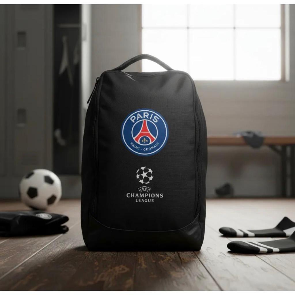 Bolsa Necessaire Espaçosa Porta Chuteiras Elegante Alça de Mão Fechamento em Ziper Futebol Champions ligue Promoção
